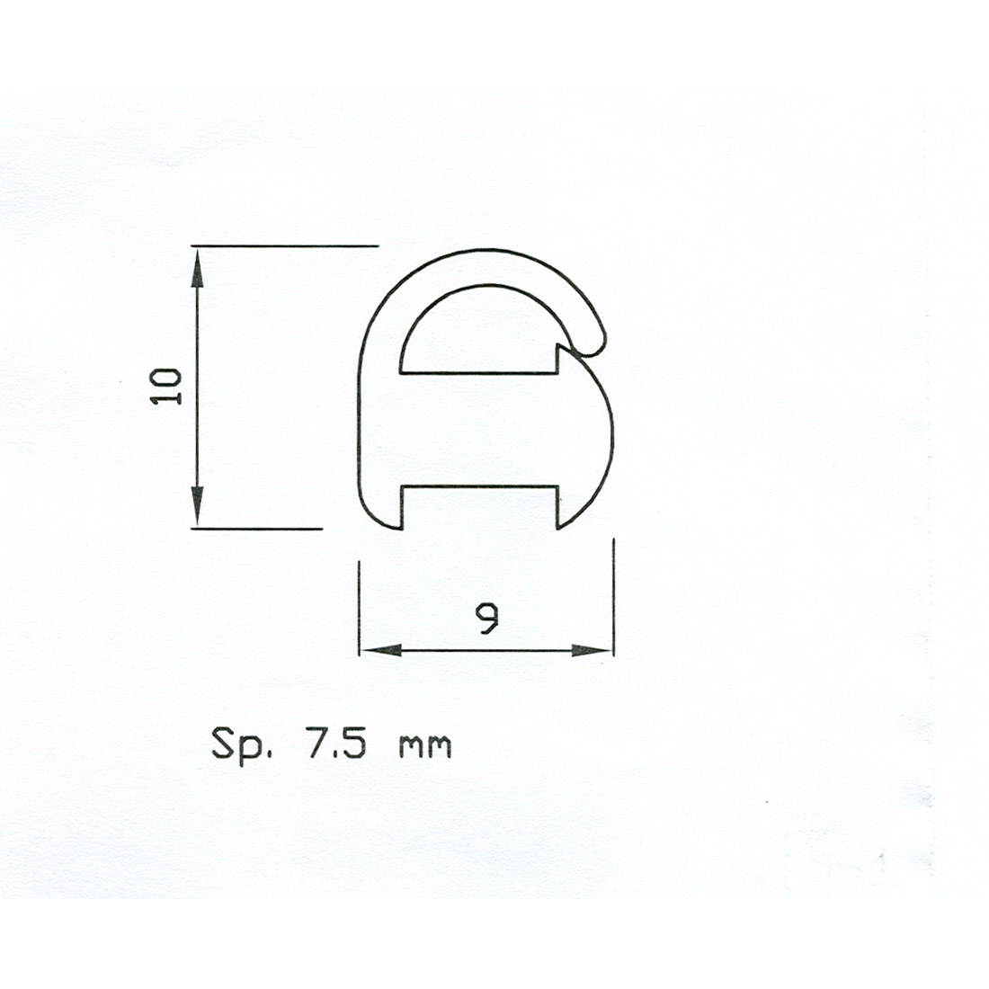 PIEDINO IN GOMMA PER GRIGLIE - P0001 - immagine 1